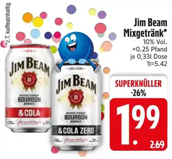 Edeka Jim beam bourbon & cola oder bourbon & cola zero Angebot