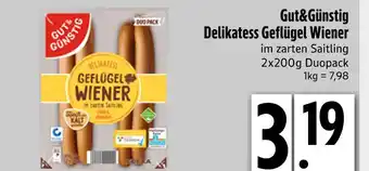 Edeka Gut&günstig delikatess geflügel wiener Angebot