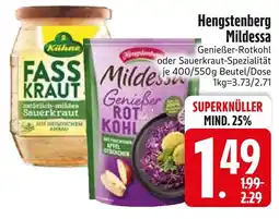 Edeka Hengstenberg genießer-rotkohl oder sauerkraut-spezialität Angebot