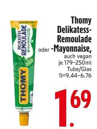 Edeka Thomy delikatess-remoulade oder -mayonnaise Angebot