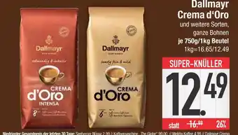 Edeka Dallmayr crema d'oro und weitere sorten, ganze bohnen Angebot