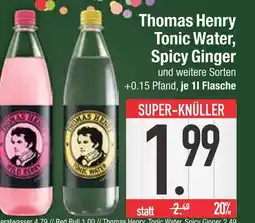 Edeka Thomas henry tonic water, spicy ginger Angebot