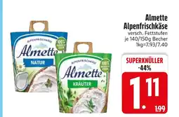 Edeka Almette natur oder kräuter Angebot