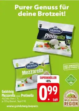 Edeka Goldsteig mozzarella oder protinella Angebot