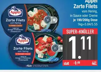 Edeka Appel zarte filets vom hering, in sauce oder creme Angebot