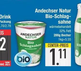 Edeka Andechser natur bio-schlagsahne Angebot