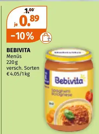 Müller Bebivita menüs Angebot