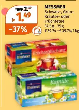 Müller Messmer schwarz-, grün-, kräuter- oder früchtetee Angebot