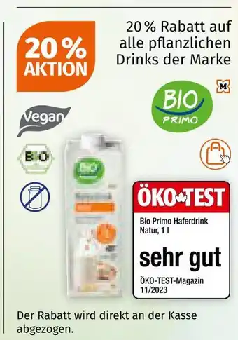 Müller Bio primo 20% rabatt Angebot