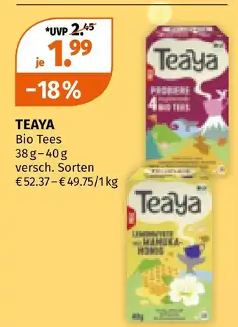 Müller Teaya bio tees Angebot