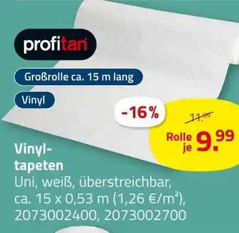 ROLLER Profitan vinyltapeten Angebot