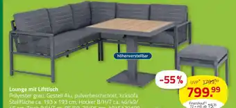 ROLLER Lounge mit lifttisch Angebot