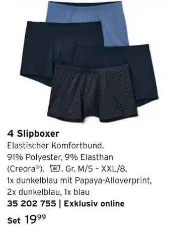 Tchibo Creora 4 slipboxer Angebot