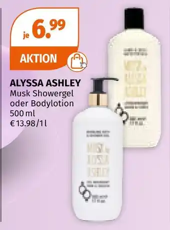 Müller Alyssa ashley musk showergel oder bodylotion Angebot