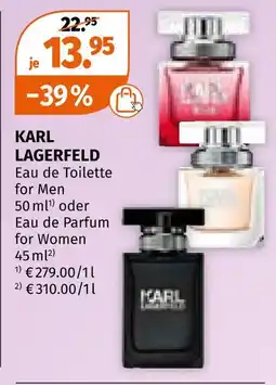 Müller Karl lagerfeld eau de toilette for men oder eau de parfum for women Angebot