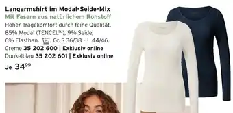 Tchibo Langarmshirt im modal-seide-mix Angebot