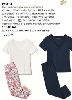 Tchibo Für nachhaltigen baumwollanbau pyjama Angebot