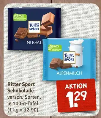 nahkauf Ritter sport nugat oder alpenmilch Angebot