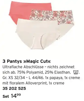 Tchibo 3 pantys magic cut Angebot