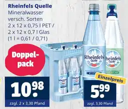 Getränkewelt Rheinfels quelle mineralwasser Angebot