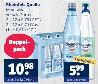 Getränkewelt Rheinfels quelle mineralwasser Angebot