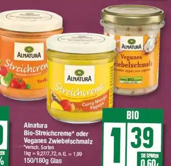 Edeka Alnatura bio-streichcreme oder veganes zwiebelschmalz Angebot