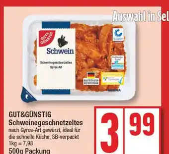 Edeka Gut&günstig schweinegeschnetzeltes gyros art Angebot