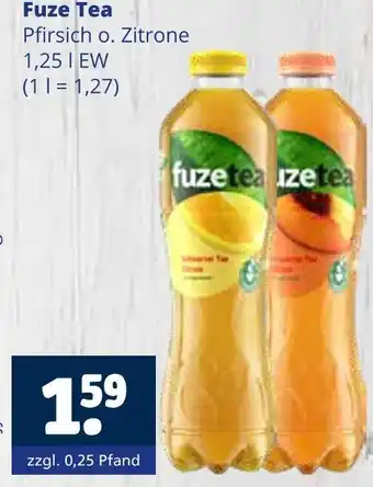 Getränkewelt Fuze tea pfirsich oder zitrone Angebot