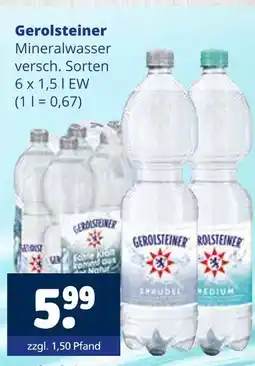 Getränkewelt Gerolsteiner mineralwasser Angebot