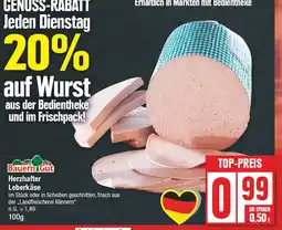 Edeka Bauern gut herzhafter leberkäse Angebot