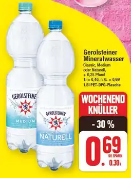 E-Center Gerolsteiner mineralwasser Angebot