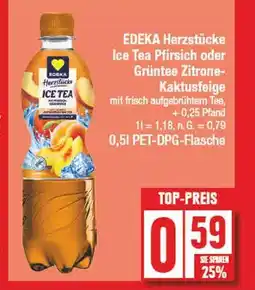 Edeka Edeka herzstücke ice tea pfirsich oder grüntee zitrone-kaktusfeige Angebot