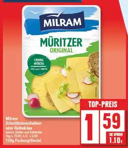 Edeka Milram schnittkäsescheiben oder reibekäse Angebot