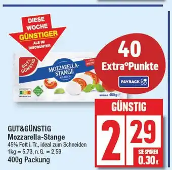 Edeka Gut & günstig mozzarella-stange Angebot