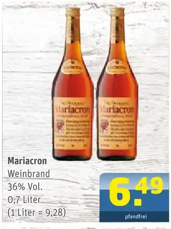 Getränke Arena Mariacron Angebot