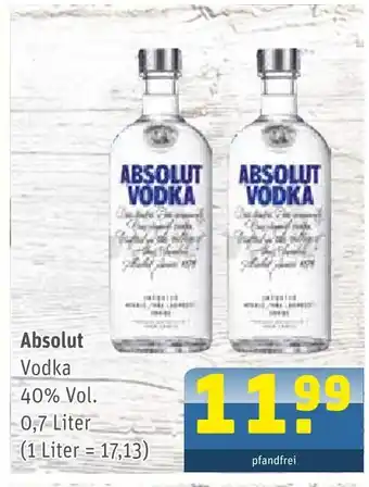 Getränke Arena Absolut vodka Angebot