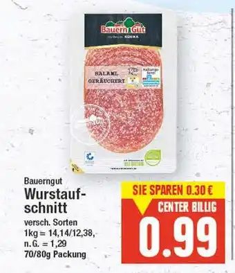 E-Center Bauerngut wurstaufschnitt Angebot