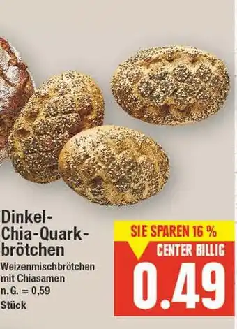 E-Center Dinkel-chia-quarkbrötchen Angebot