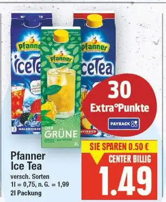 E-Center Pfanner ice tea Angebot