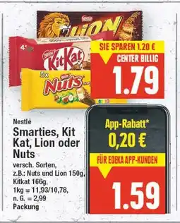 E-Center Nestlé smarties, kit kat, lion oder nuts Angebot