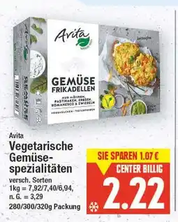 E-Center Avita vegetarische gemüsespezialitäten Angebot