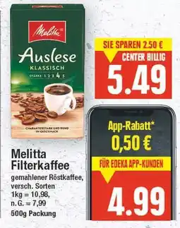 E-Center Melitta filterkaffee Angebot