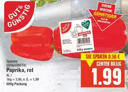 E-Center Gut&günstig paprika, rot Angebot