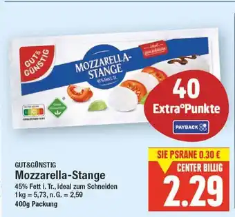 E-Center Gut&günstig mozzarella-stange Angebot