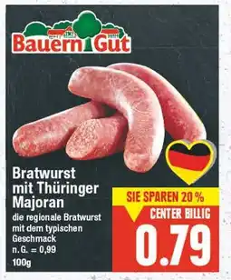 E-Center Bauern gut bratwurst mit thüringer majoran Angebot