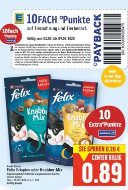 E-Center Nestlé purina felix crispies oder knabber-mix Angebot