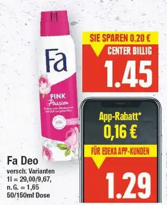 E-Center Fa deo Angebot