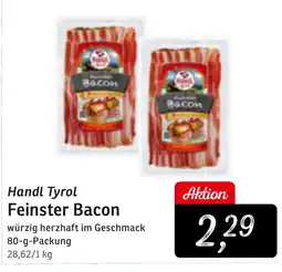 KONSUM Handl Tyrol Feinster Bacon Angebot