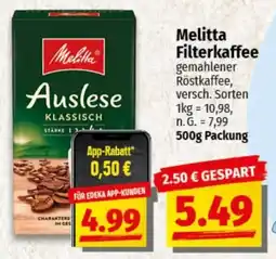 nah & gut Melitta Filterkaffee Angebot