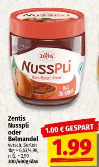 nah & gut Zentis Nusspli oder Belmandel Angebot